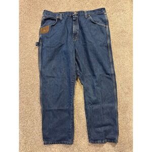 Wrangler Jeans Mens 42x30 Blue Riggs Workwear Carpenter Utility Denim 103W001AI